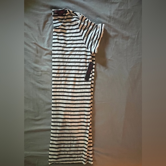 Alice and Olivia Women’s Mini Shirtdress Linen Blend Stripes size MD - Picture 5 of 9